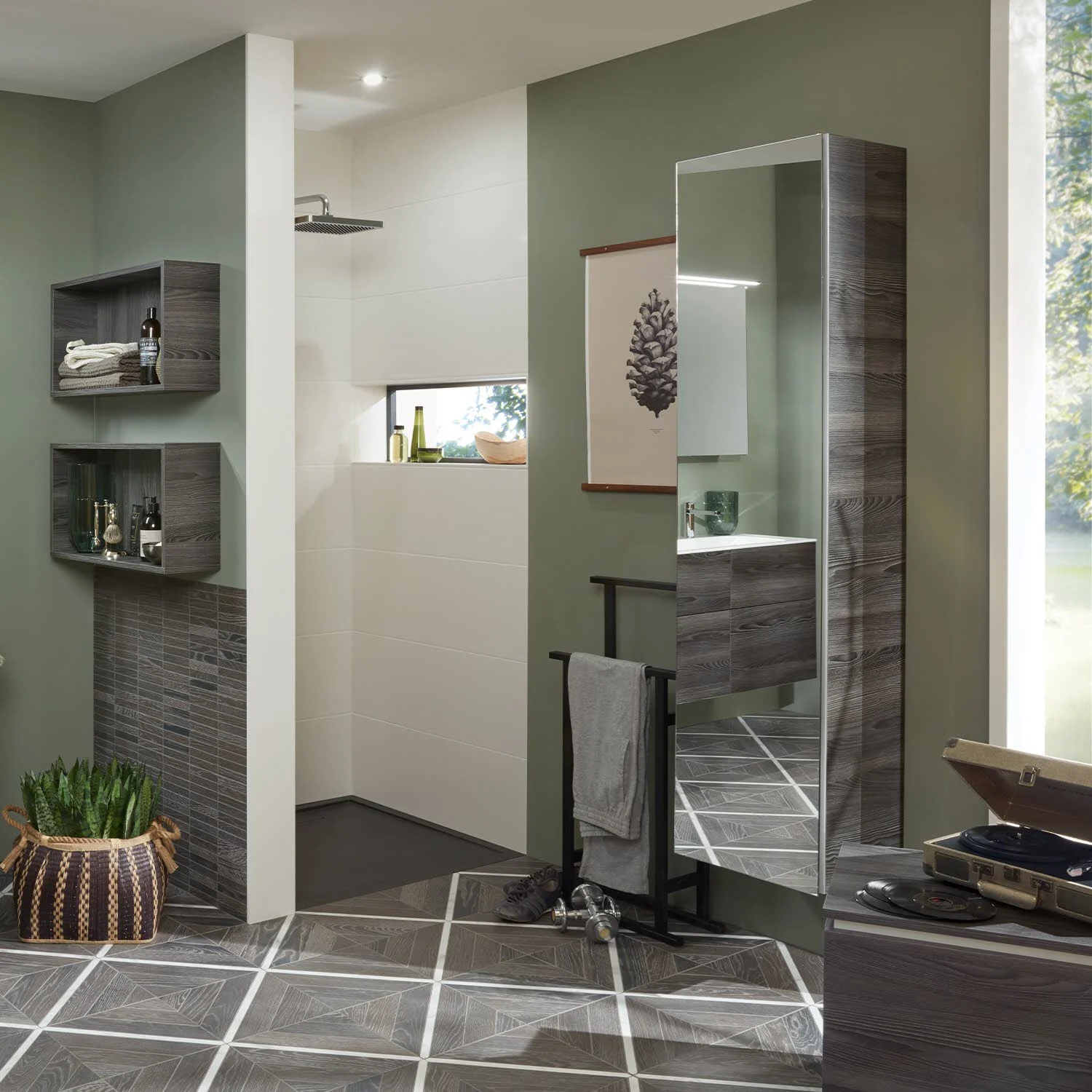 Sanipa 3way Hochschrank 40 cm, 1 Spiegel-Tür mit Türanschlag links Bild 3