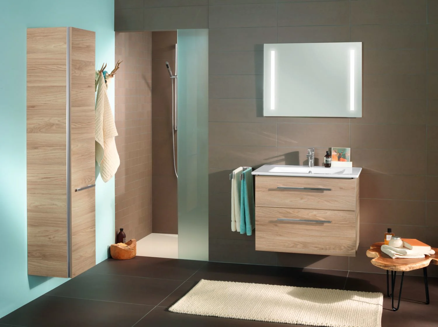 Sanipa 3way Hochschrank 40 cm, 2 Türen mit Türanschlag rechts, mit Stangengriff 0100 Bild 3