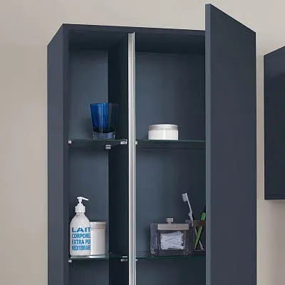 Sanipa 3way Stauraumschrank 60 cm, 1 offenes Fach links, 1 Auszug, 1 Tür mit Türanschlag rechts Bild 2