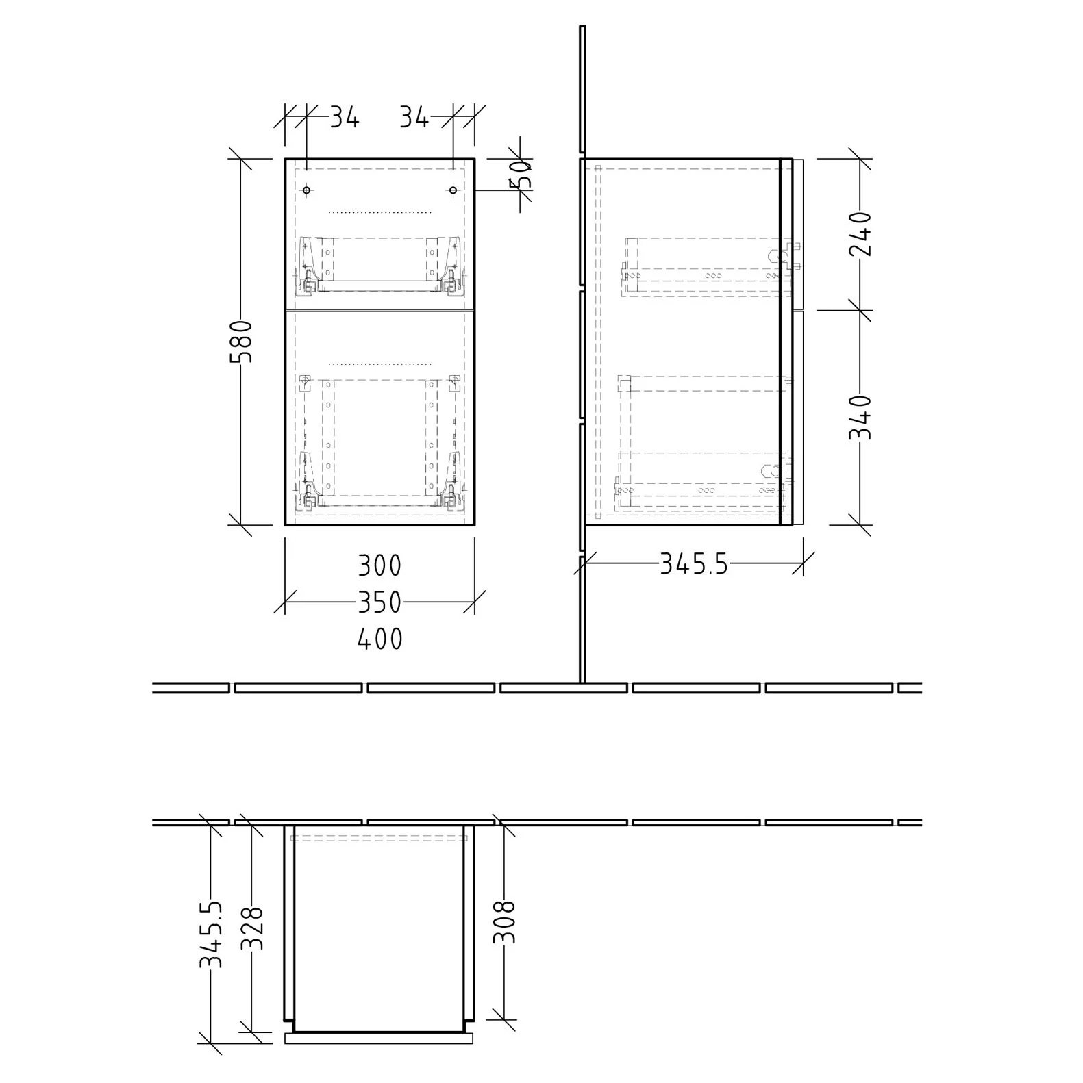 Sanipa 3way Unterschrank 35 cm, 2 Auszüge Bild 5