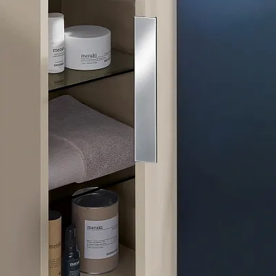 Sanipa 3way Hochschrank 40 cm tiefenreduziert, 1 Tür Anschlag rechts, mit Aufsatzgriff Bild 2