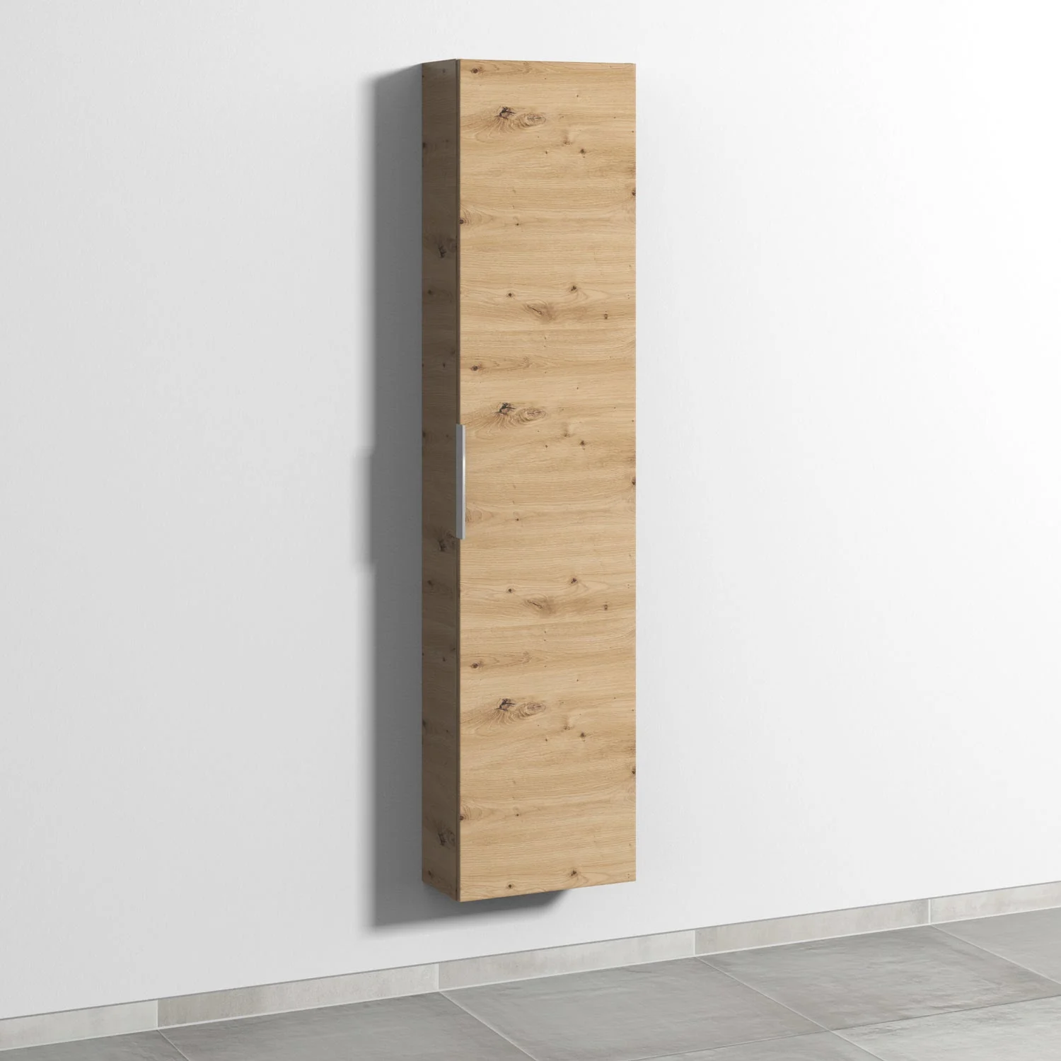 Sanipa 3way Hochschrank 40 cm tiefenreduziert, 1 Tür Anschlag rechts, mit Aufsatzgriff