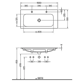 Zestaw Sanipa 3way z umywalką podwójną ceramiczną Finion 100 cm, 2 szuflady z mechanizmem „push to open” Zdjęcie 6