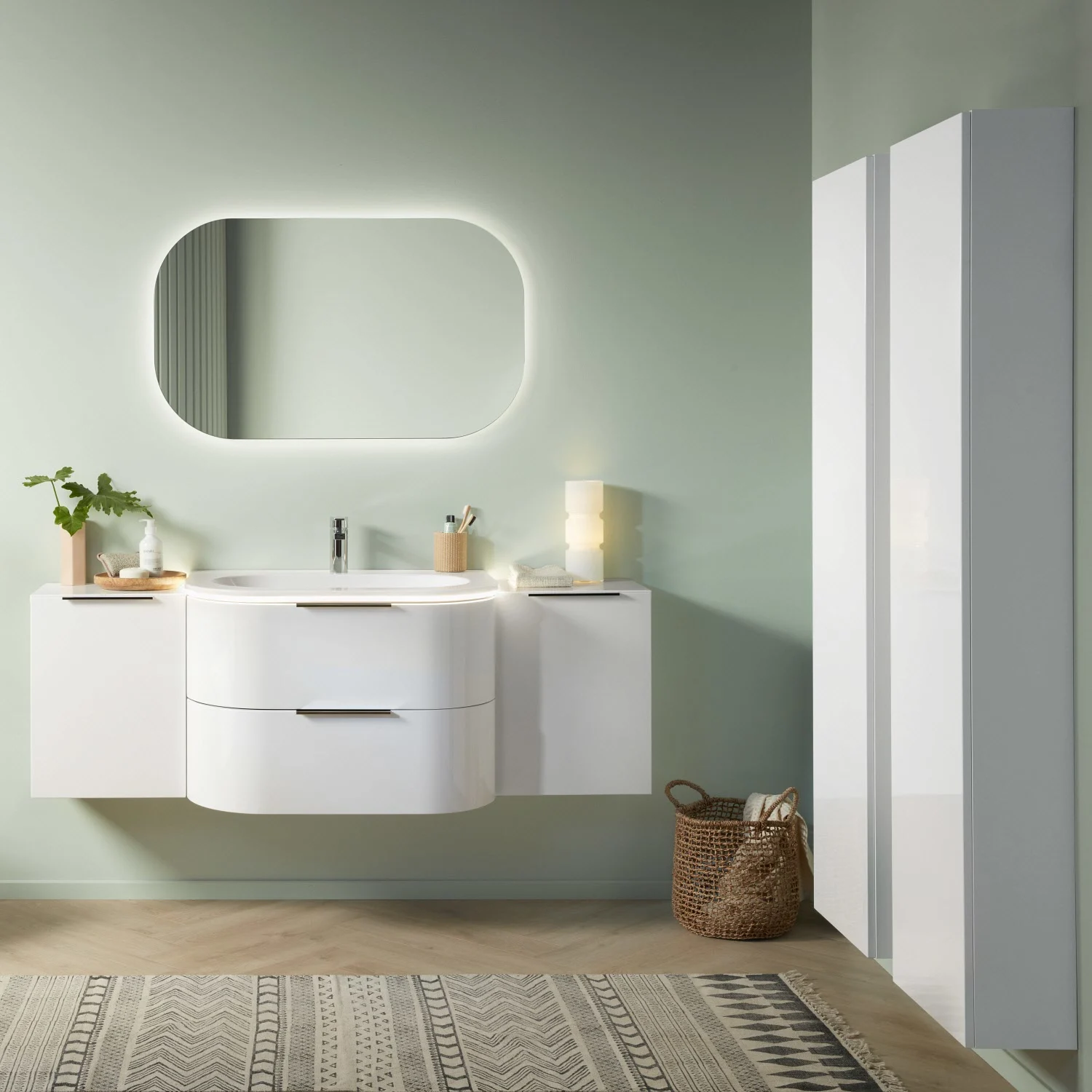 Sanipa 4balance Anbauschrank 40 cm, 1 Tür mit Griff, Anschlag rechts Bild 2