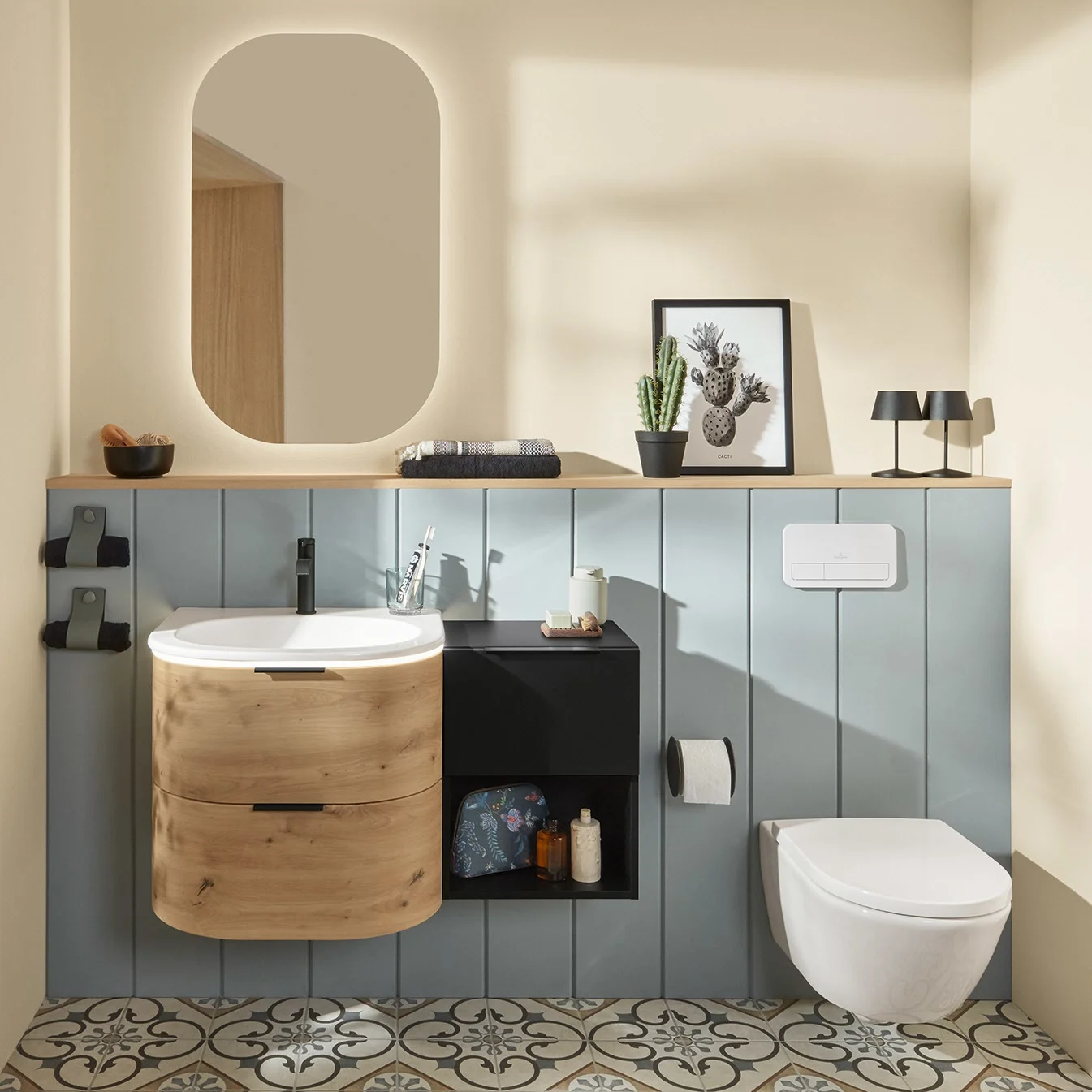 Sanipa 4balance Anbauschrank 40 cm, 1 Auszug mit Griff, 1 offenes Fach Bild 3