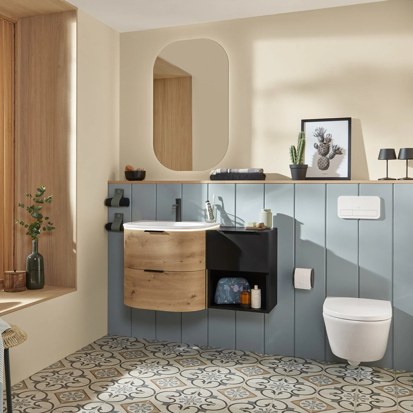 Sanipa 4balance Anbauschrank 40 cm, 1 Auszug mit Griff, 1 offenes Fach Bild 4