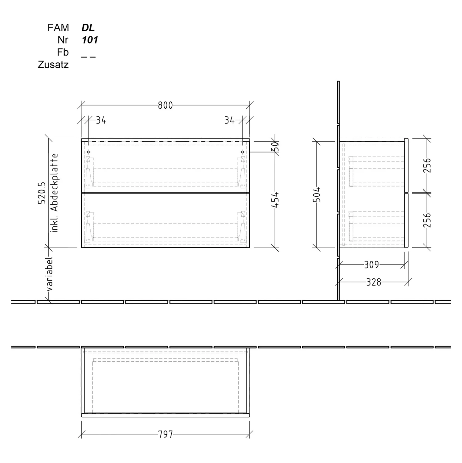 Sanipa 4balance Anbauschrank 80 cm, mit 2 Auszügen, Push to open Bild 5