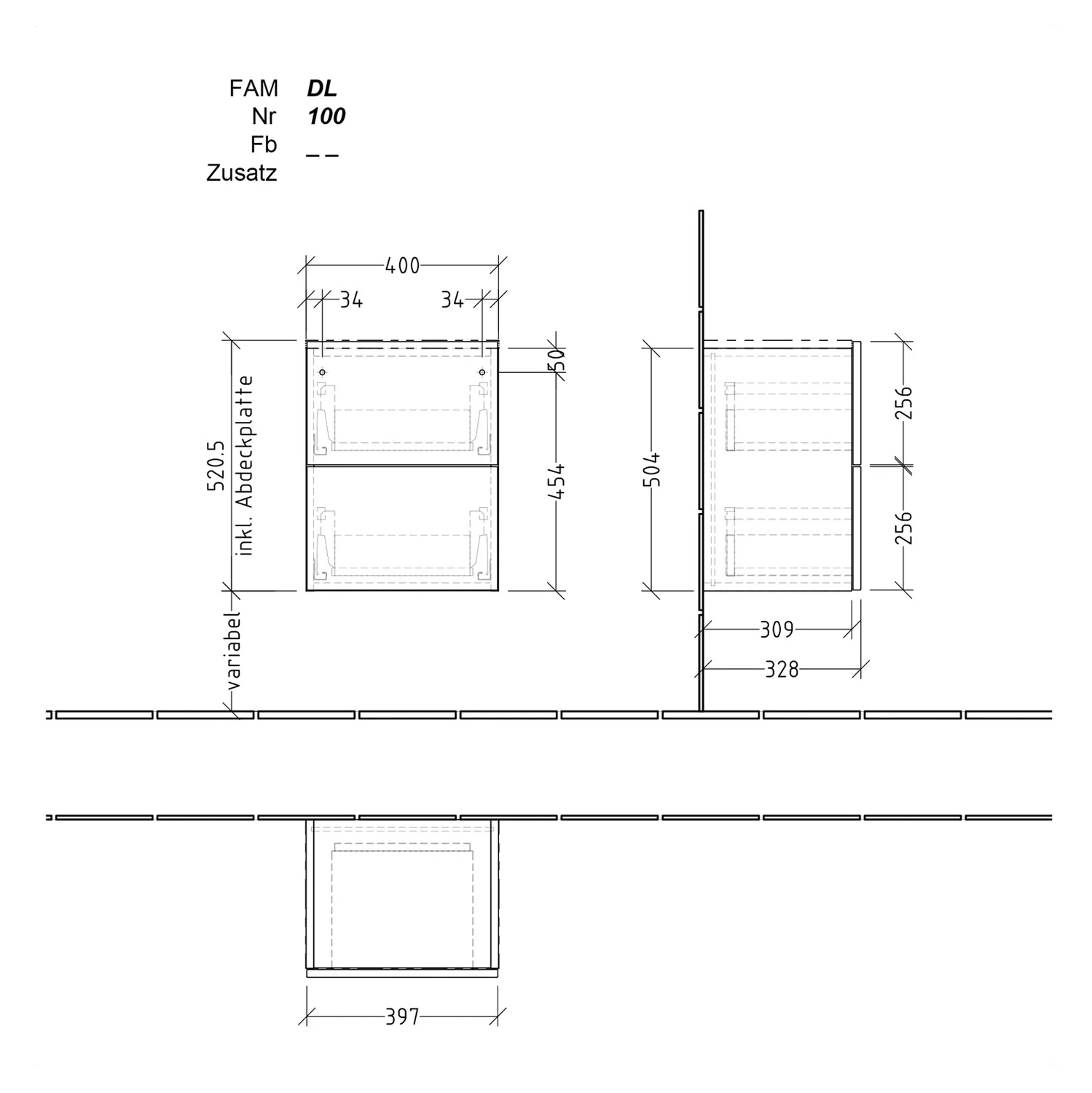 Sanipa 4balance Anbauschrank 40 cm, mit 2 Auszügen, Push to open Bild 5