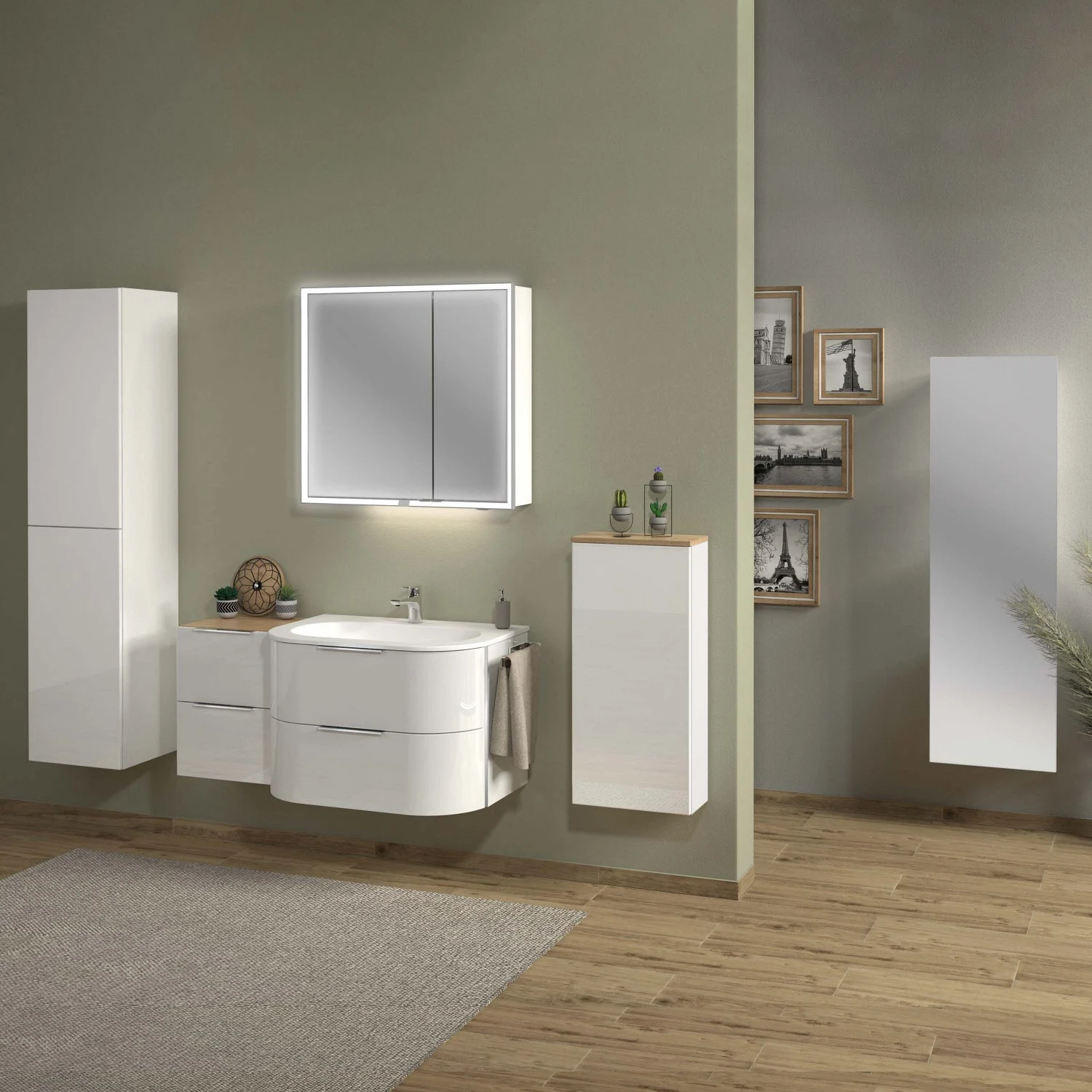 Sanipa 4balance Anbauschrank 40 cm,  mit 2 Auszügen, mit Griff Bild 2