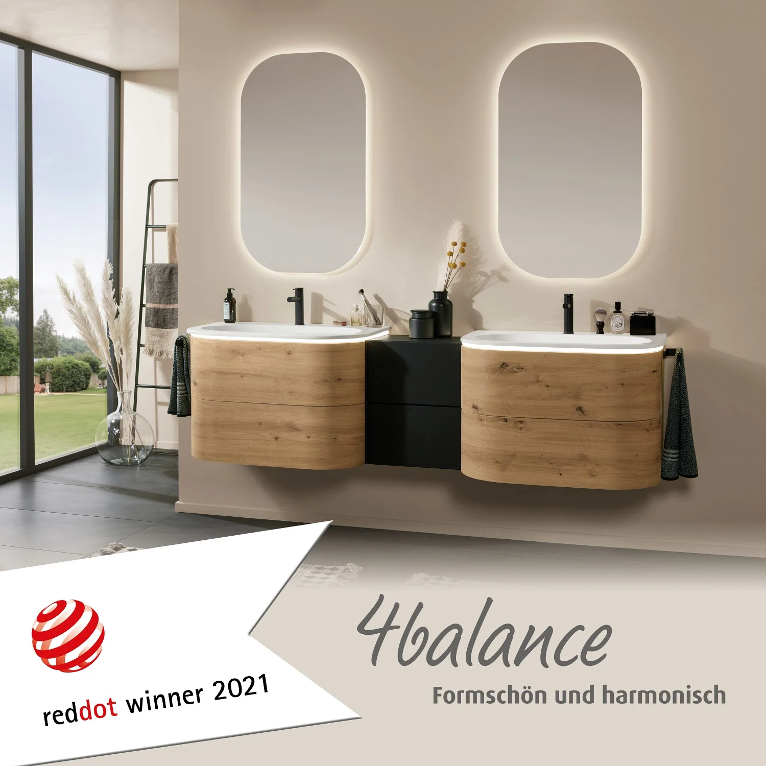 Sanipa 4balance Anbauschrank 40 cm,  mit 2 Auszügen, mit Griff Bild 7