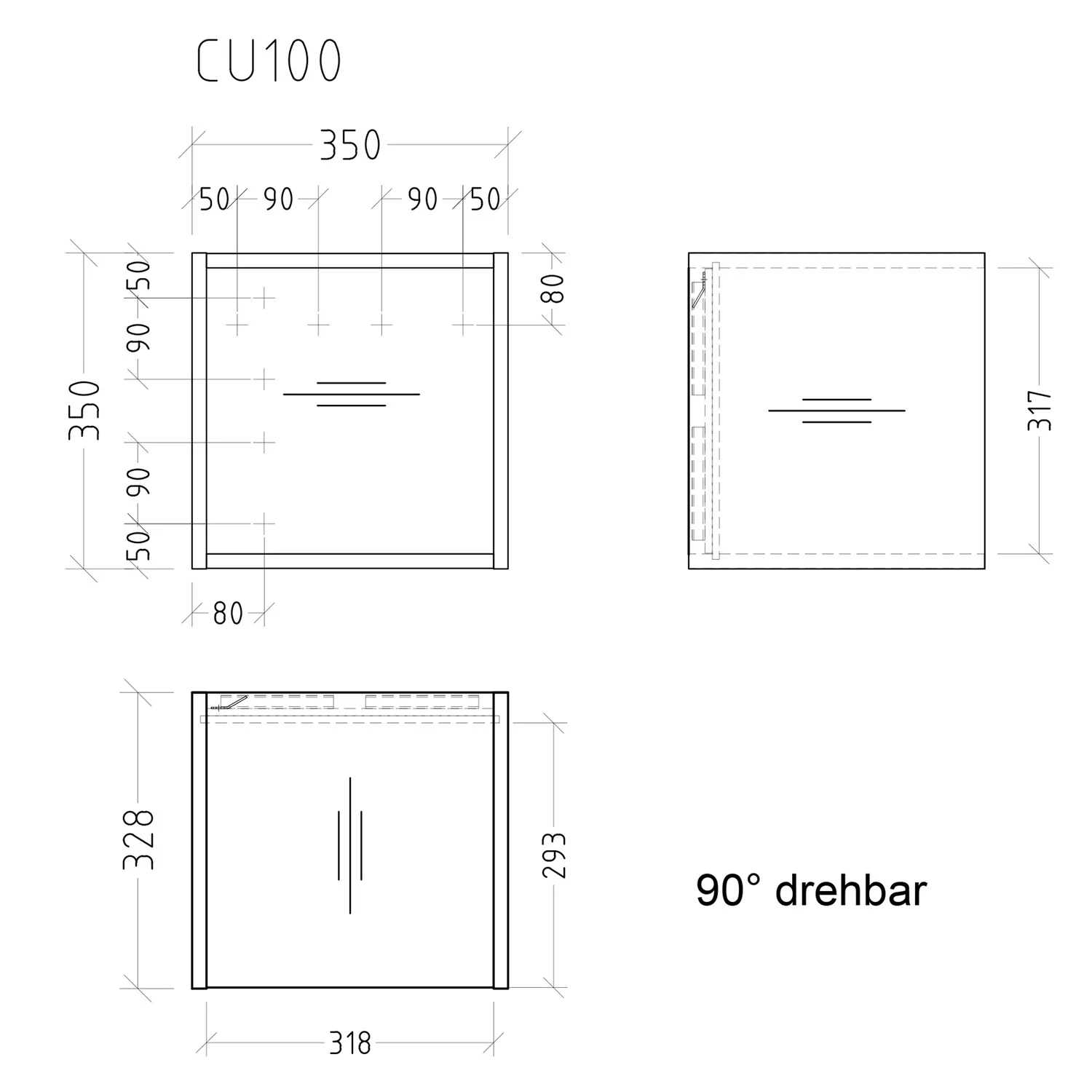 Sanipa Cubes Regalmodul offen 35 x 35 x 32,8 cm Bild 5