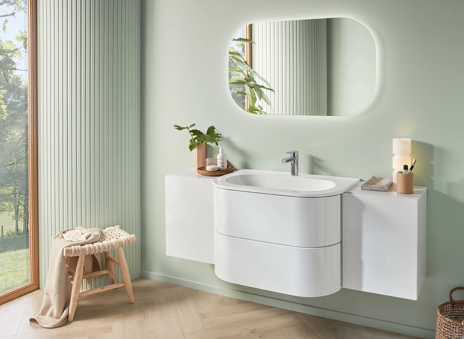 Sanipa Reflection/4balance Badspiegel LUNA 60/100 mit LED-Beleuchtung für Raumschaltung Bild 3