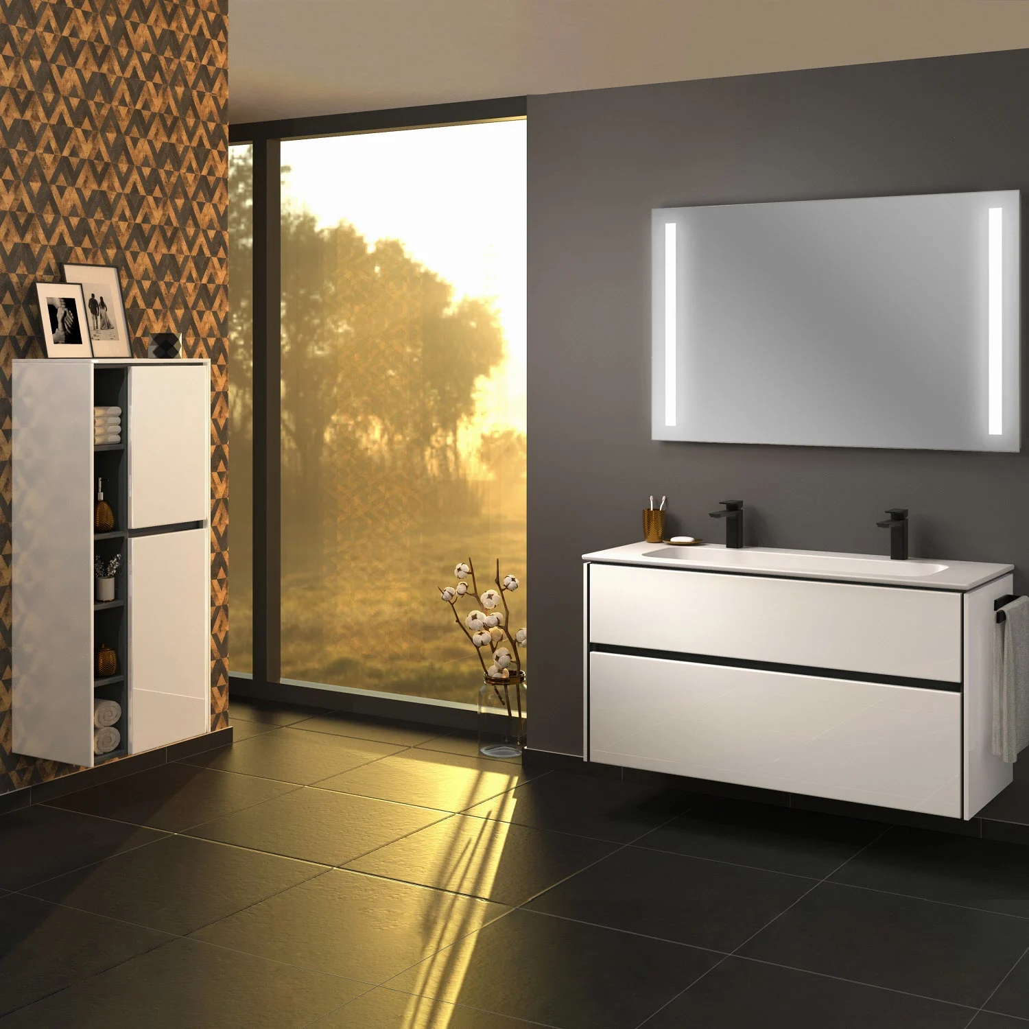 Sanipa Twiga Stauraumschrank 52,5 cm, 2 Türen mit Türanschlag rechts Bild 4