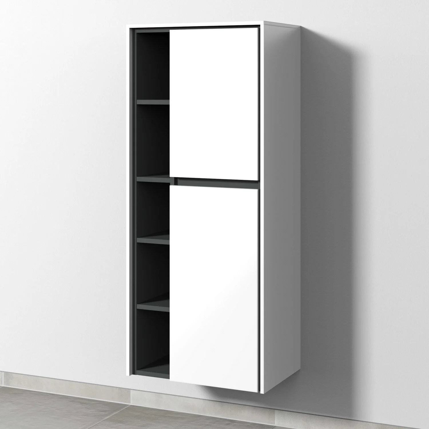 Sanipa Twiga Stauraumschrank 52,5 cm, 2 Türen mit Türanschlag rechts