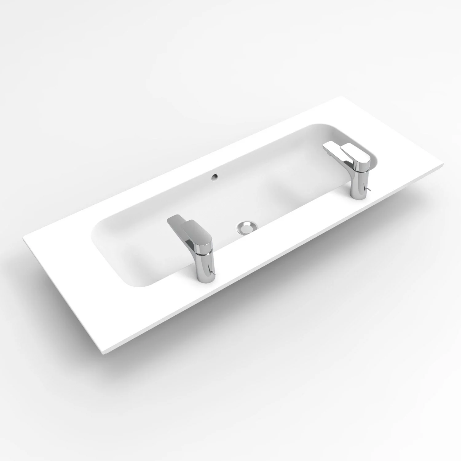 Sanipa Twiga Keramik-Doppelwaschtisch Design 120 cm mit Unterschrank, 2 Auszüge, inkl. LED-Beleuchtung Bild 4