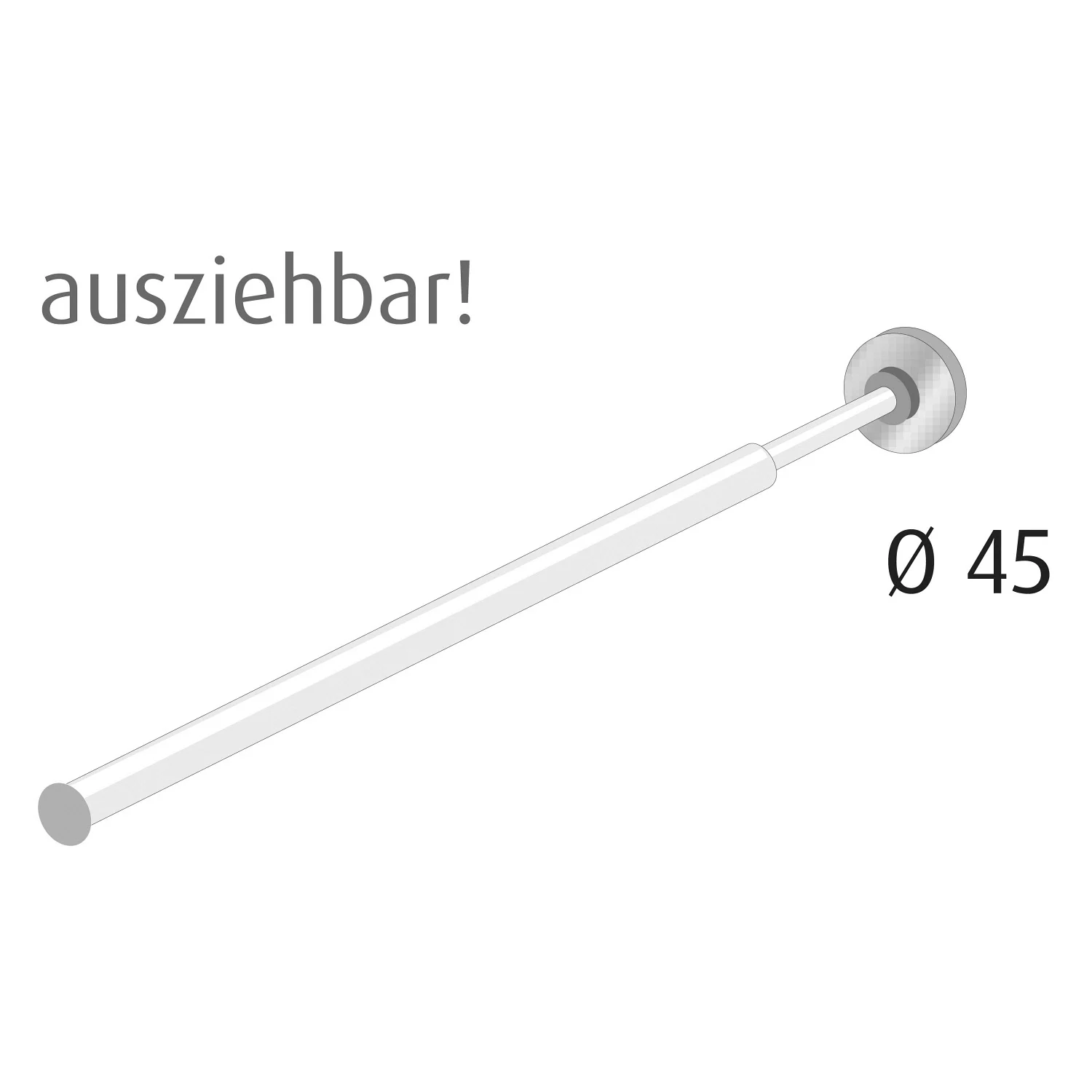 Sanipa Handtuchhalter einarmig ausziehbar Gesamtlänge 55 cm Bild 3