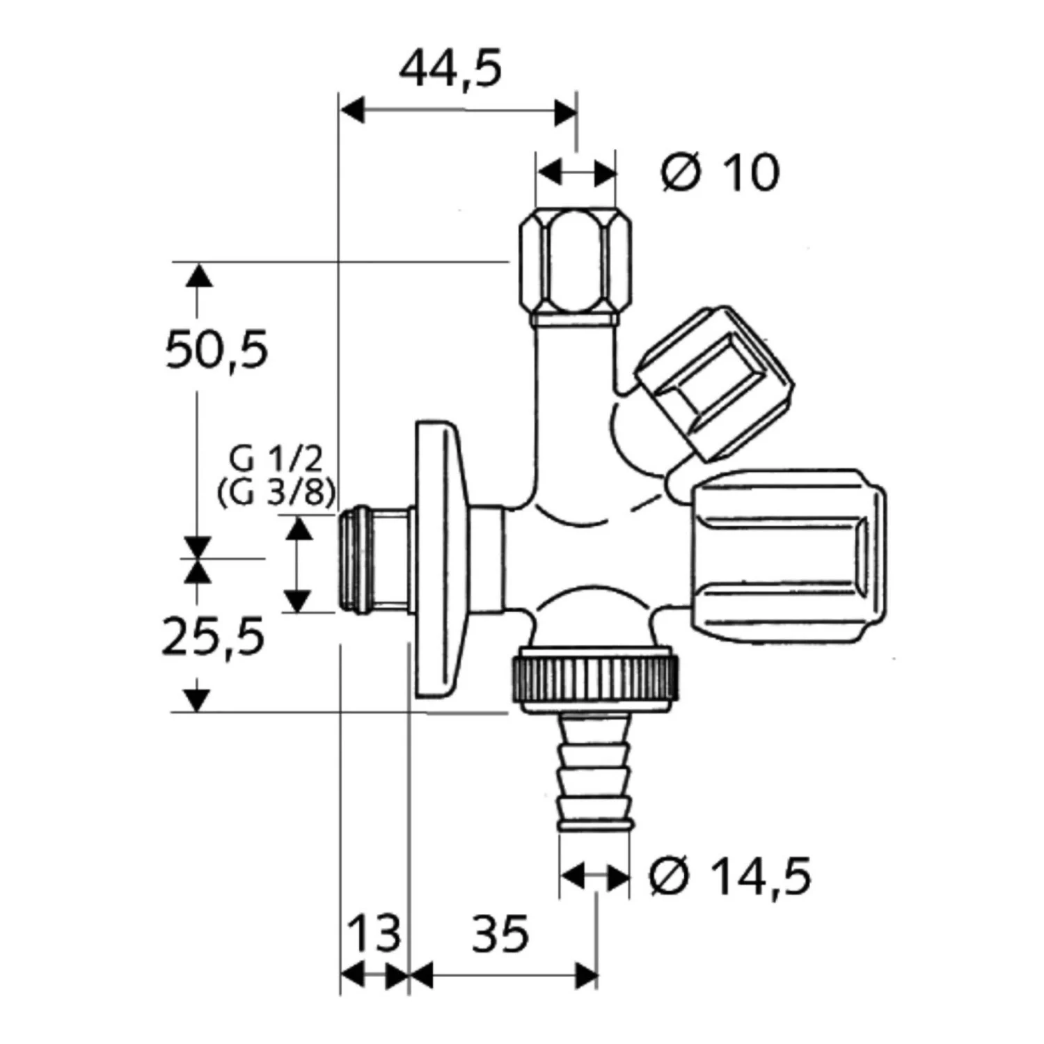 Schell COMFORT Kombi-Eckventil Bild 2