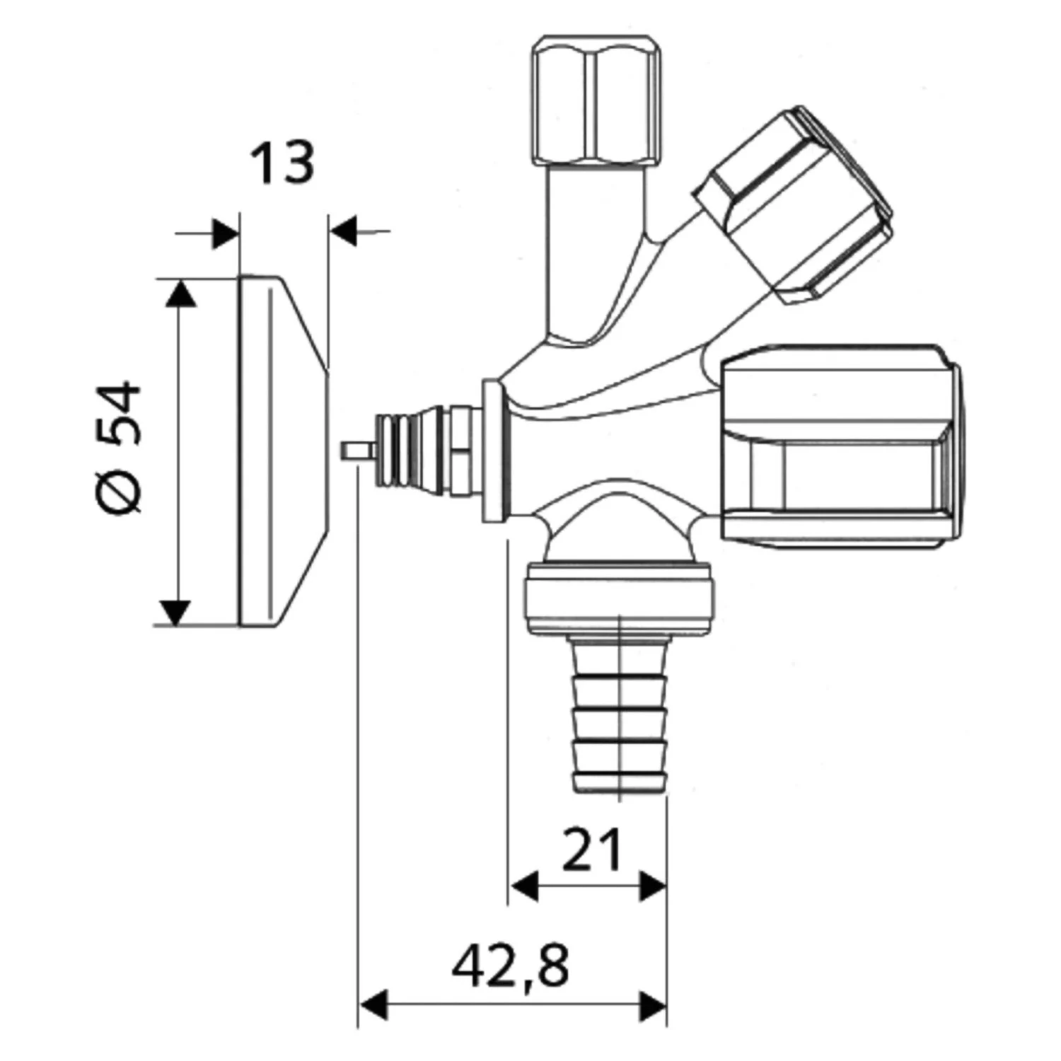 Schell QUICK COMFORT Kombi-Eckventil Stecktechnik Bild 2