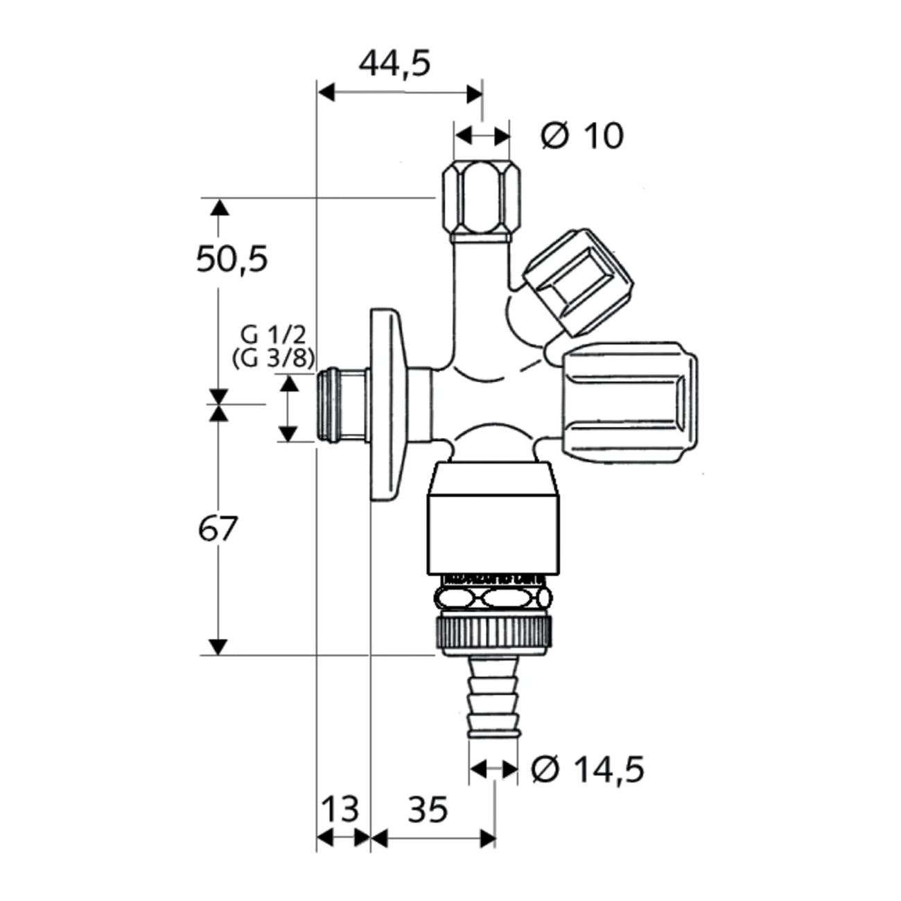Schell COMFORT Kombi-Eckventil Bild 2