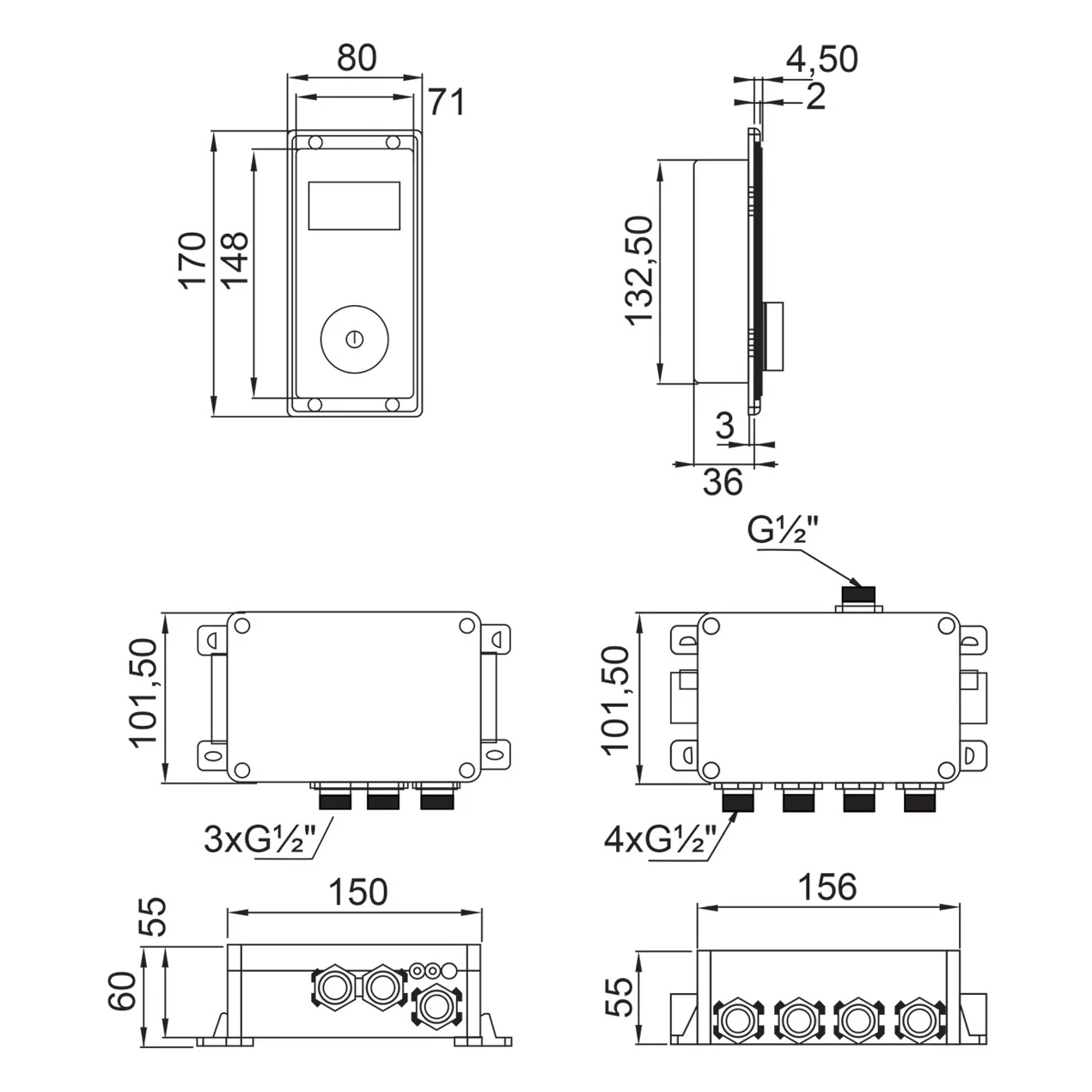Steinberg Sensual Rain "iFlow" Duschsystem mit Sensual Rain "Wall Rain" Regenpaneel, mit Beleuchtung Bild 6