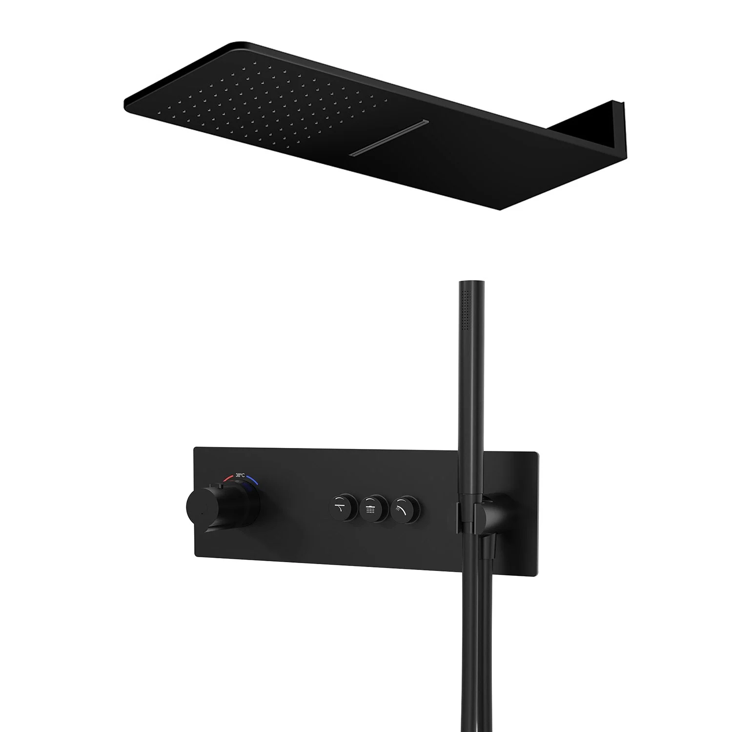 Steinberg Sensual Rain "Wall Rain" Regenpaneel mit Thermostat