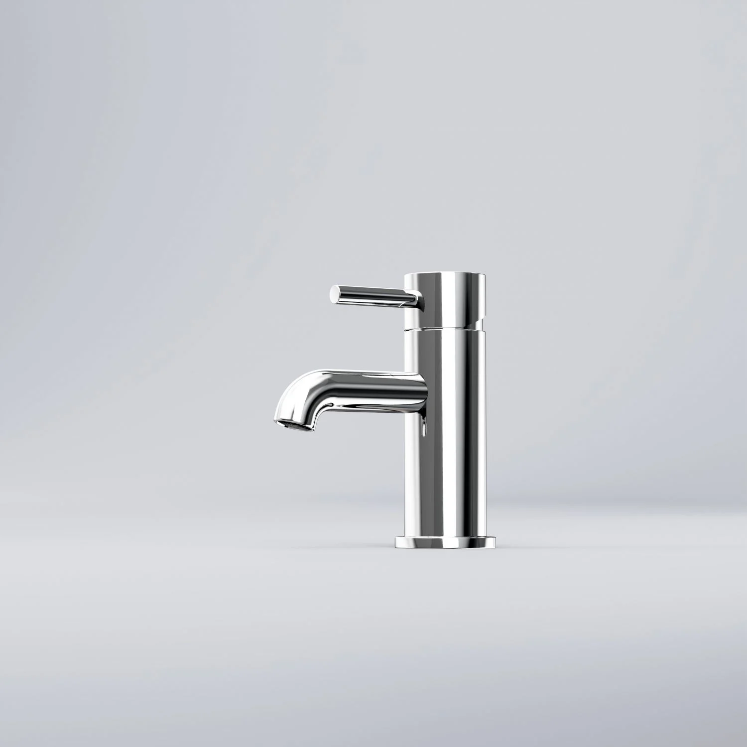 Chromowana bateria umywalkowa widok z boku, Steinberg