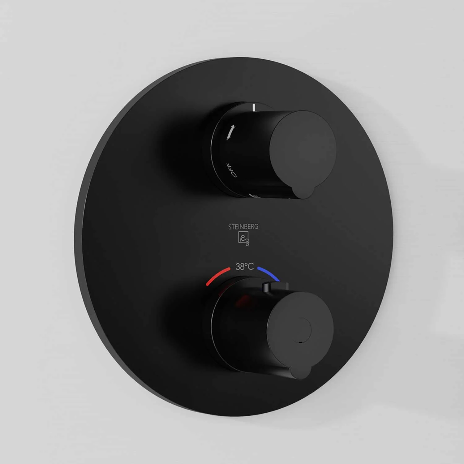 Steinberg Serie 100 Fertigmontageset für Unterputzthermostat mit 3-Wege-Umsteller