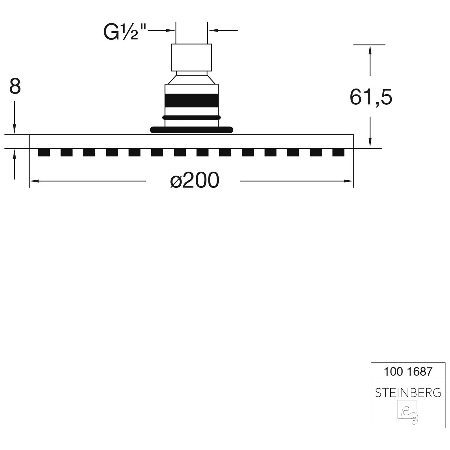 Steinberg Serie 100 Regenbrause 20 cm Bild 2