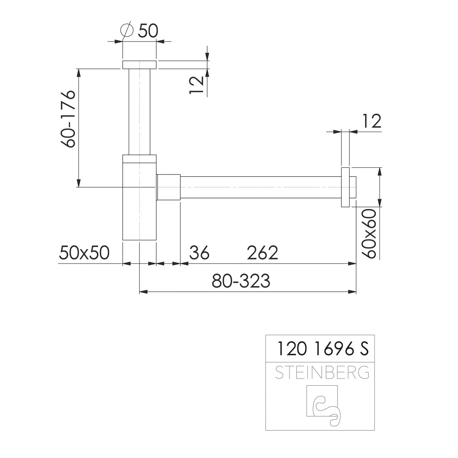 Steinberg Serie 120 Design-Sifon Bild 2