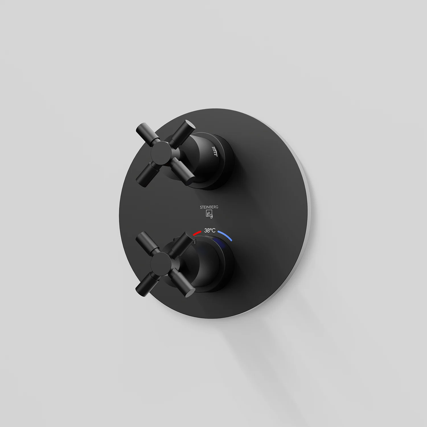 Steinberg Serie 250 Fertigmontageset zu Unterputzthermostat mit 2-Wege Umsteller