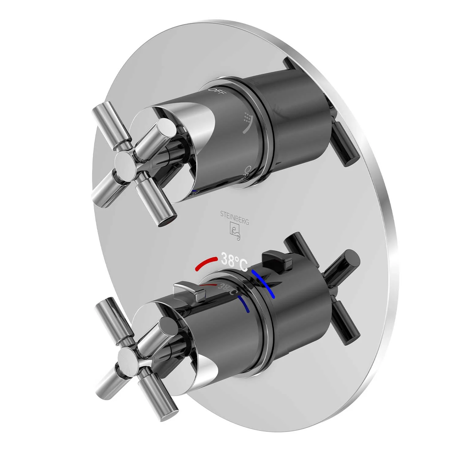Steinberg Serie 250 Thermostat mit 3-Wege-Umsteller Unterputz Bild 2