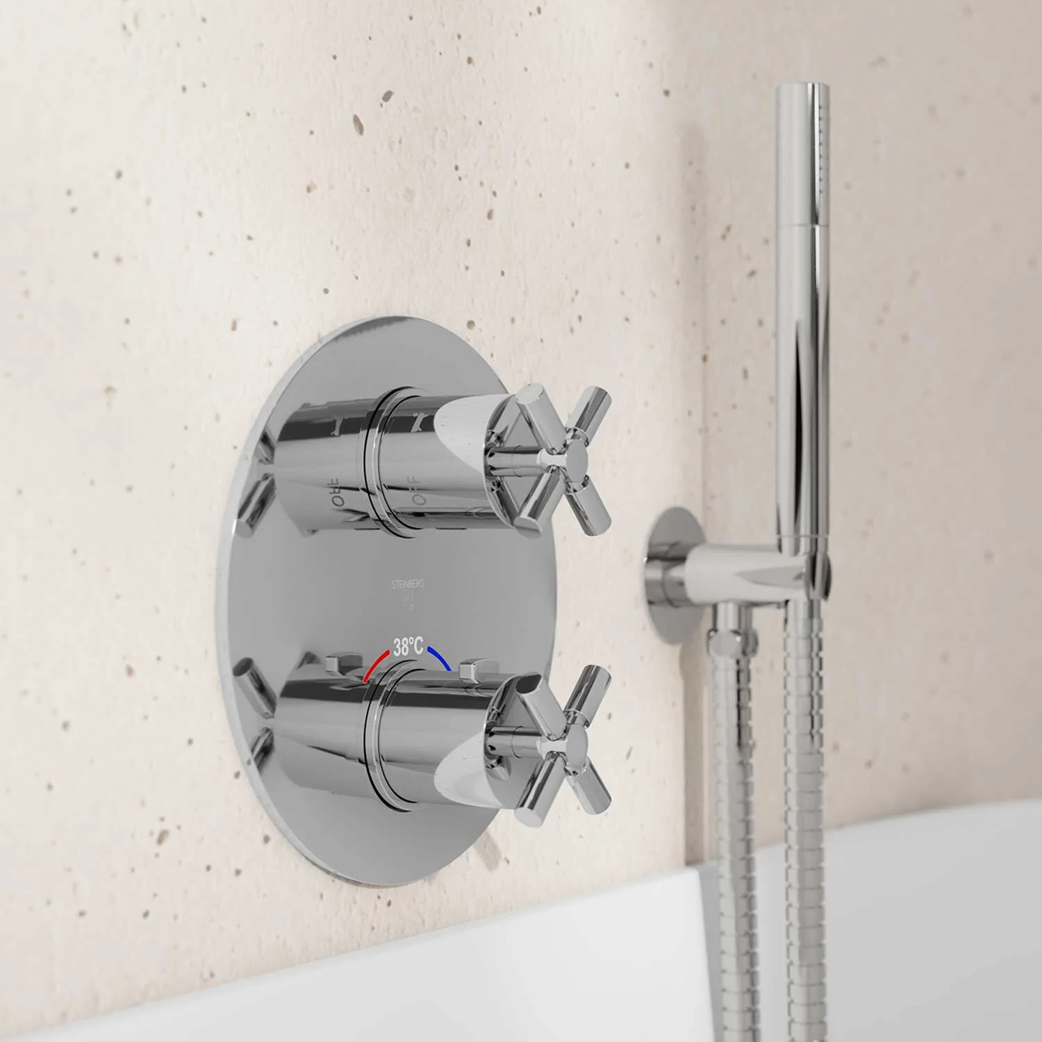 Steinberg Serie 250 Thermostat mit 3-Wege-Umsteller Unterputz Bild 3