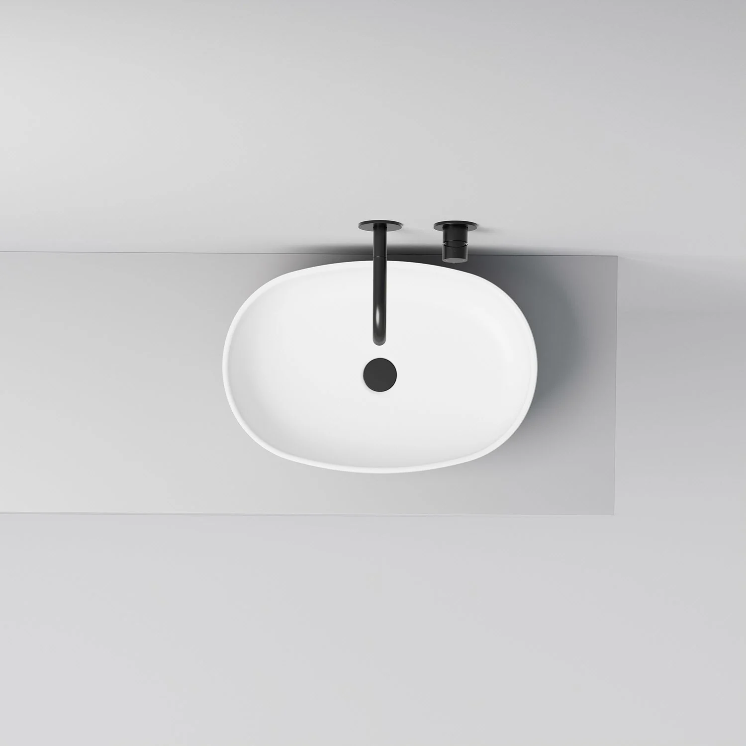 Steinberg Serie 440 Aufsatzschale oval aus Mineo Stone 60 x 40 cm Bild 6