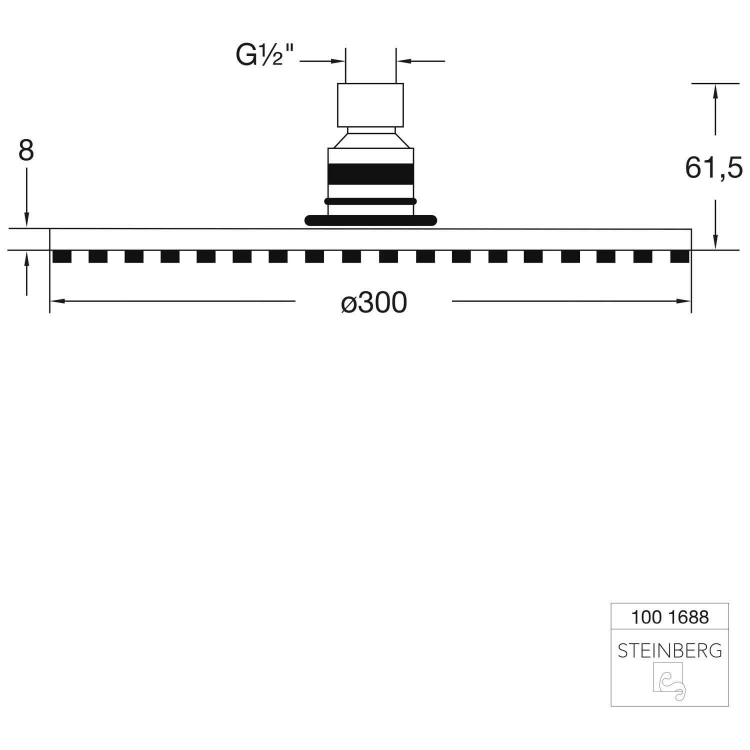 Steinberg Serie Universal Regenbrause 30 cm superflach Bild 5