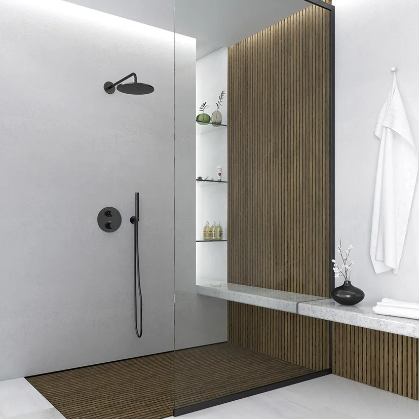 Steinberg Serie 100 Brausearm Ausladung 45 cm mit verstärkter Wandhalterung Bild 3