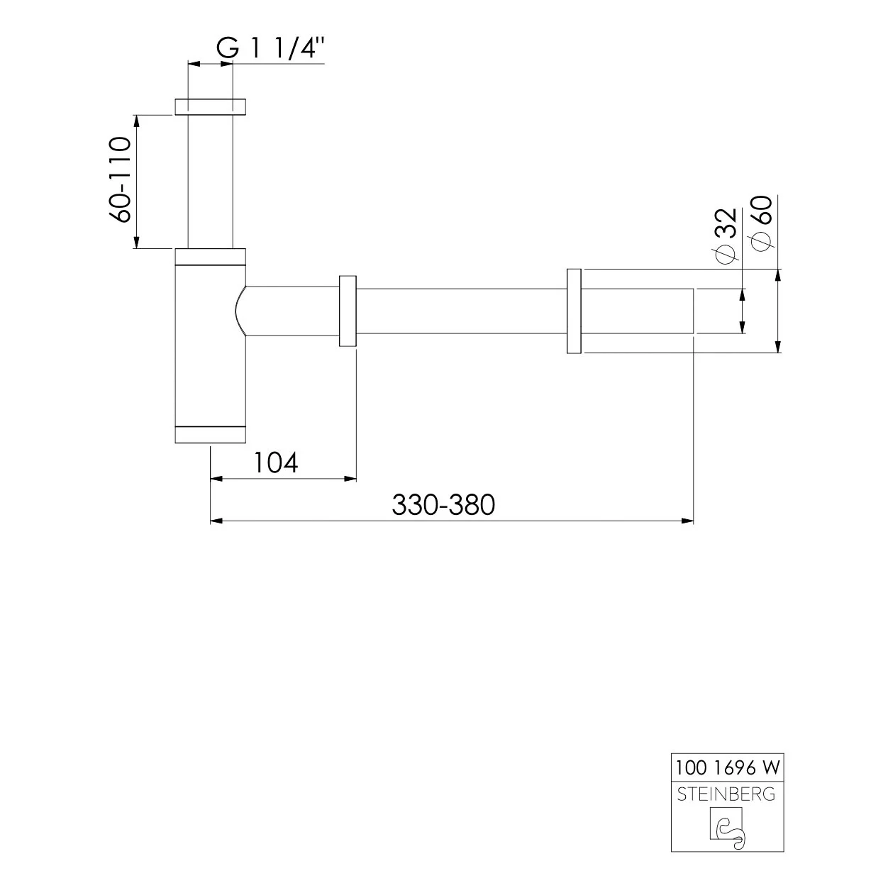 Steinberg Serie 100 Design-Siphon Bild 2