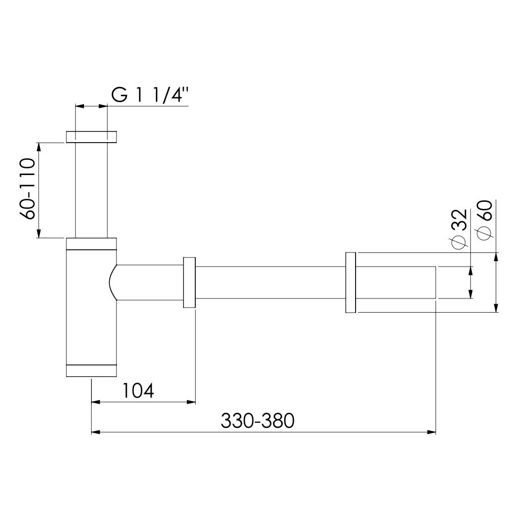Steinberg Serie 100 Design-Siphon Bild 2