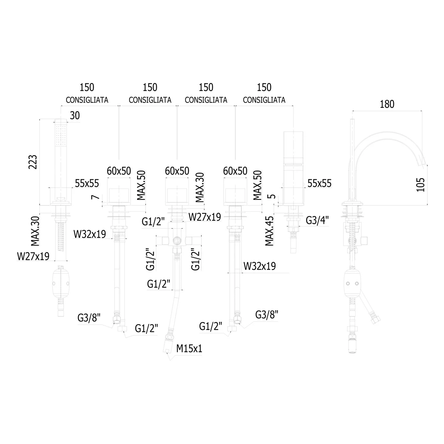 Steinkamp Lifestyle 5-Loch-Wannenarmatur Bild 2