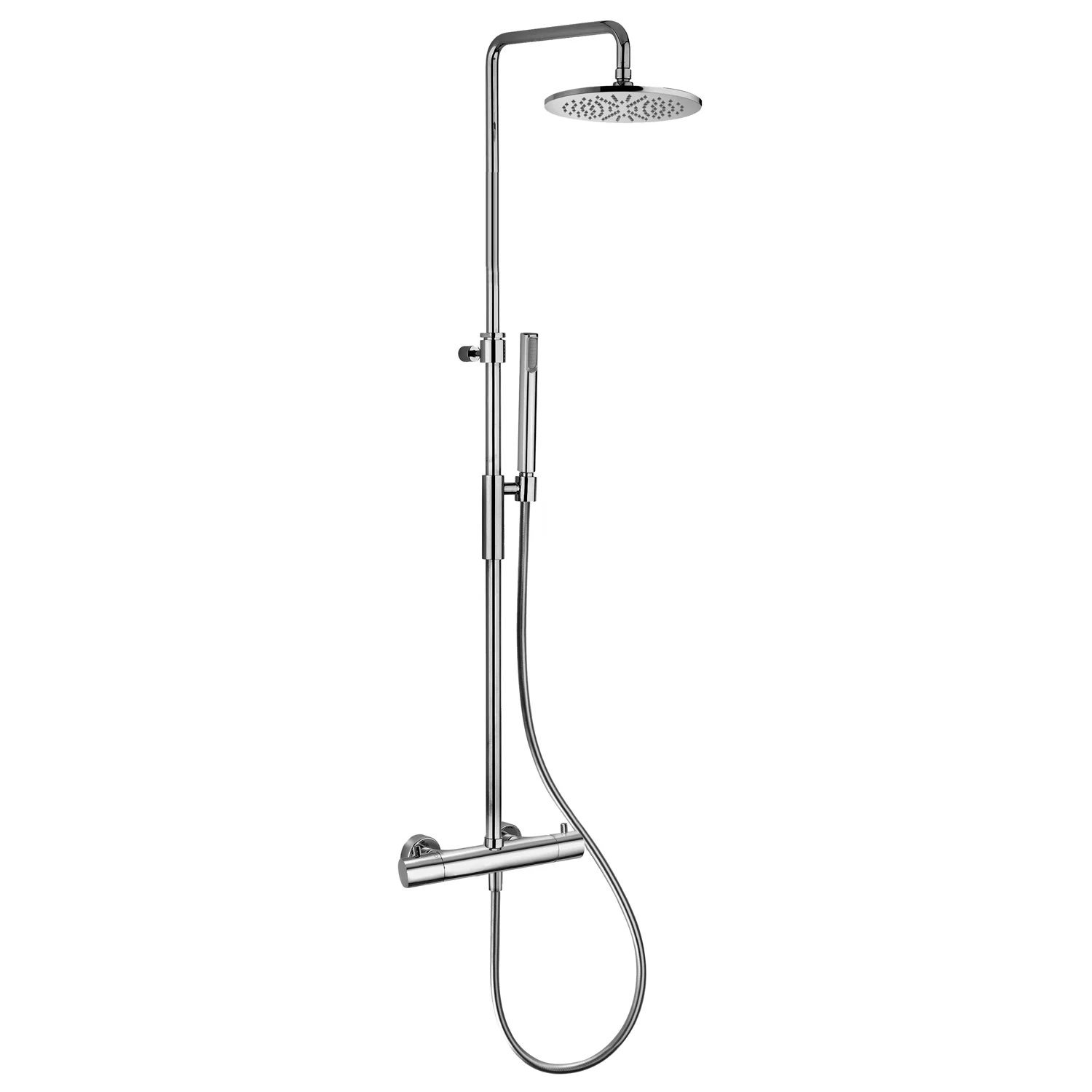 Steinkamp Living Thermostat Duschsystem AP mit Kopfbrause Ø 22,5 cm und Stabhandbrause, Höhenverstellbar Bild 2