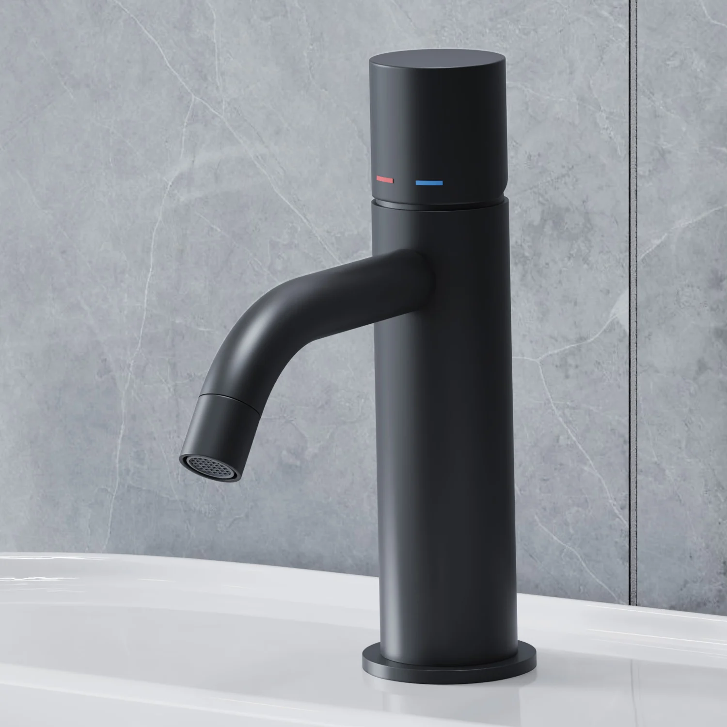 Steinkamp Living Black Waschtisch-Einhebelmischer ohne Abl.-Garnitur, mit Wasserspar-Strahlregler 5L/Min