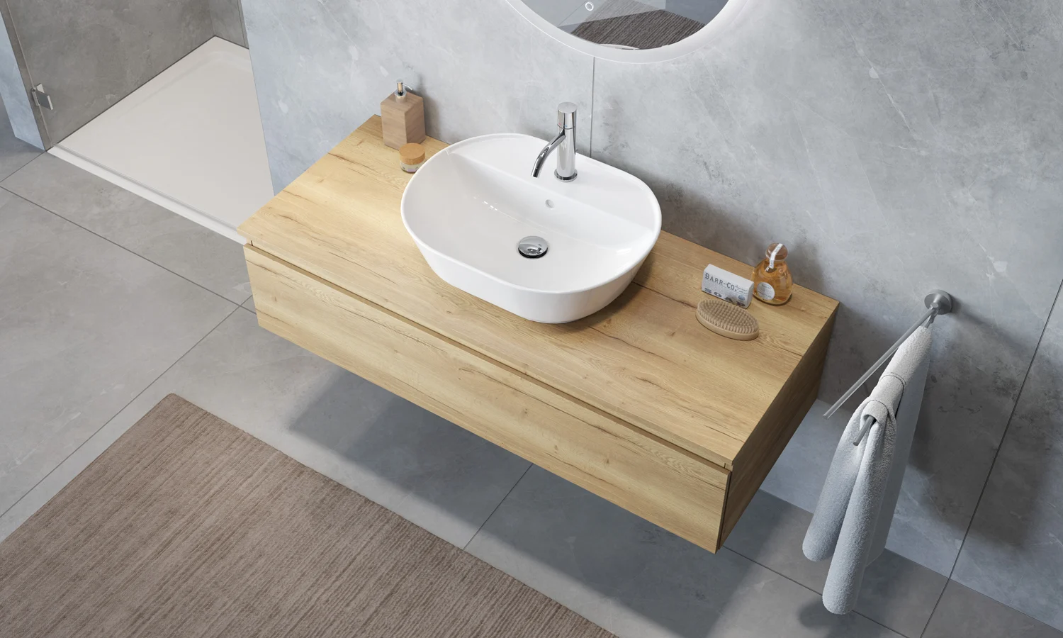 Steinkamp Living Waschtisch-Einhebelmischer mit Zugstangen-Ablaufgarnitur, mit Wasserspar-Strahlregler 5L/Min Bild 4