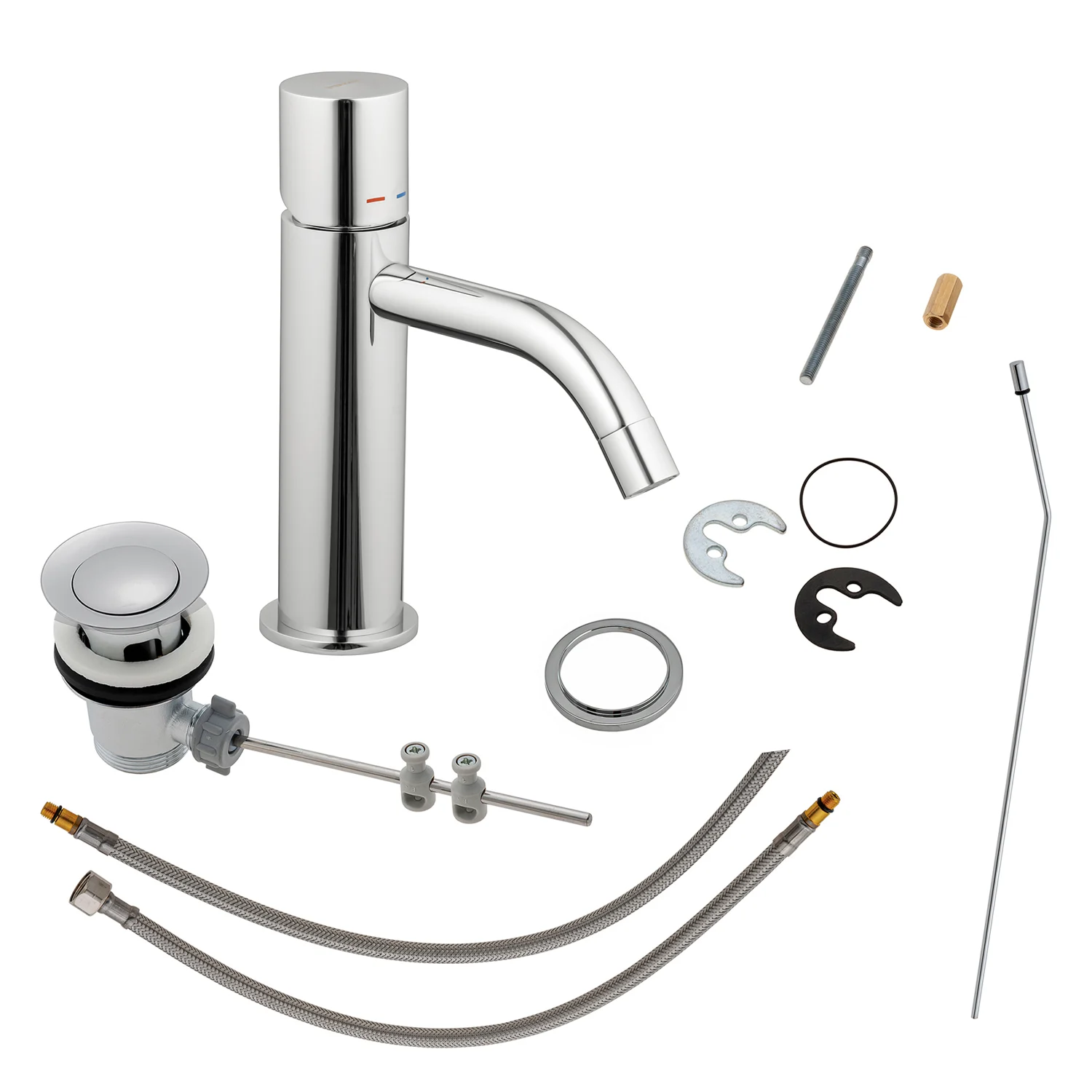 Steinkamp Living Waschtisch-Einhebelmischer mit Zugstangen-Ablaufgarnitur, mit Wasserspar-Strahlregler 5L/Min Bild 8