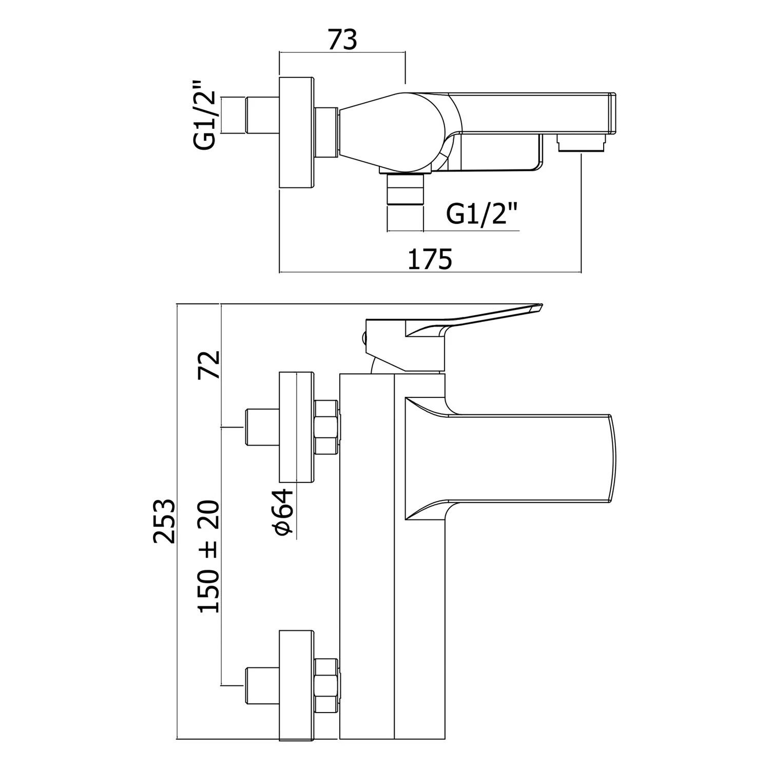 Steinkamp Value Aufputz-Wannenarmatur Bild 2