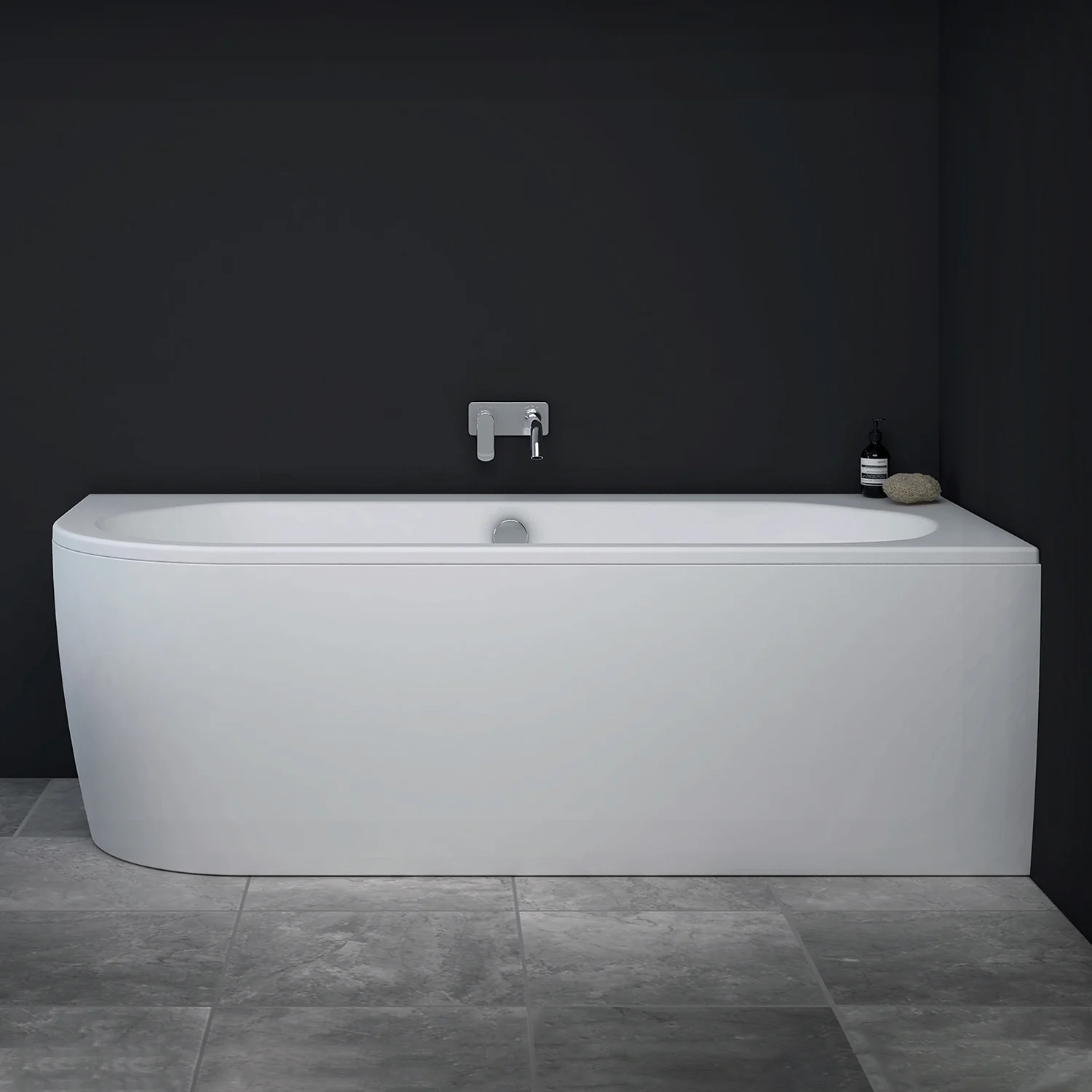 Steinkamp Life Eckbadewanne 180 x 80 cm links mit Schürze und M5 Ablaufgarnitur Bild 2