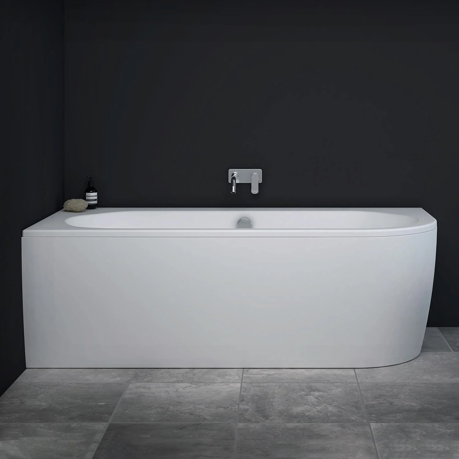 Steinkamp Life Eckbadewanne 180 x 80 cm rechts mit Schürze und MT5 Ab- und Einlaufgarnitur Bild 2