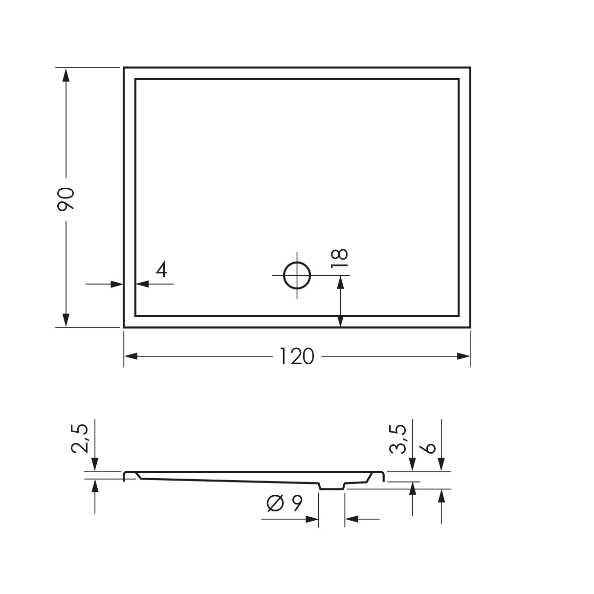 Steinkamp Life Duschwanne 120 x 90 cm Bild 2