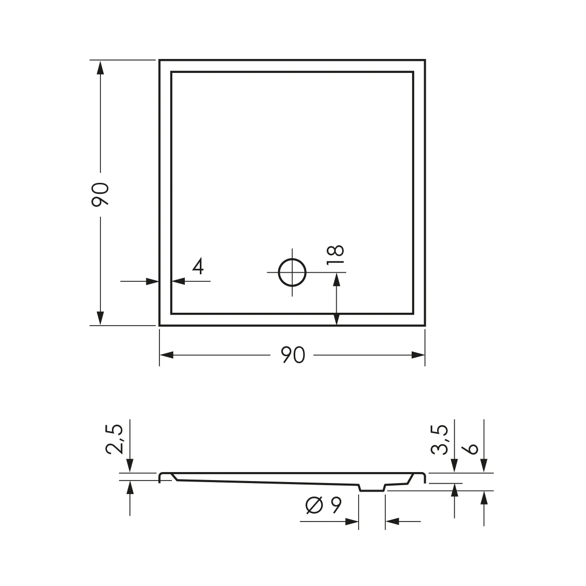 Steinkamp Life Duschwanne 90 x 90 cm Bild 2