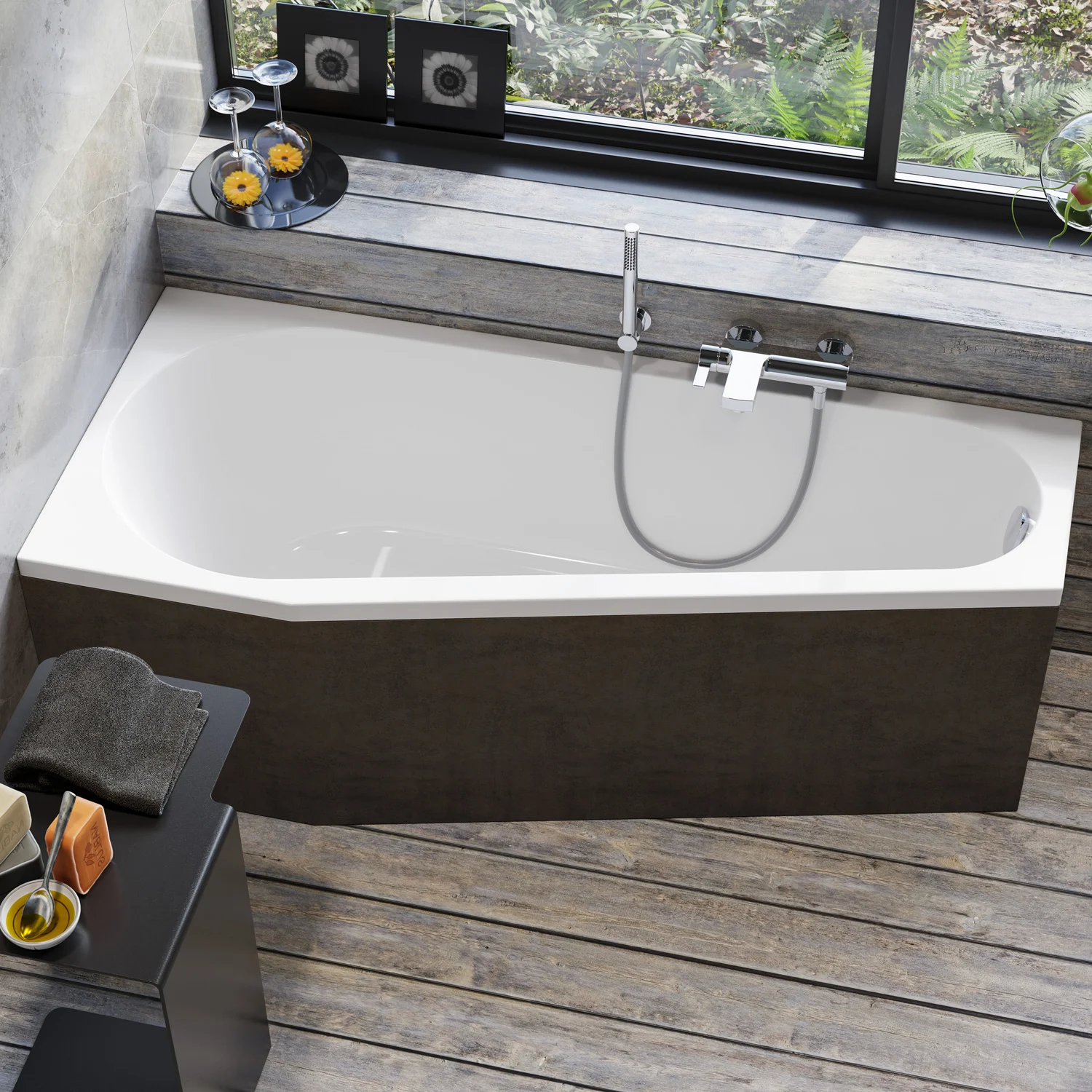 Steinkamp Life Raumsparbadewanne 160 x 70 cm, rechts Bild 2