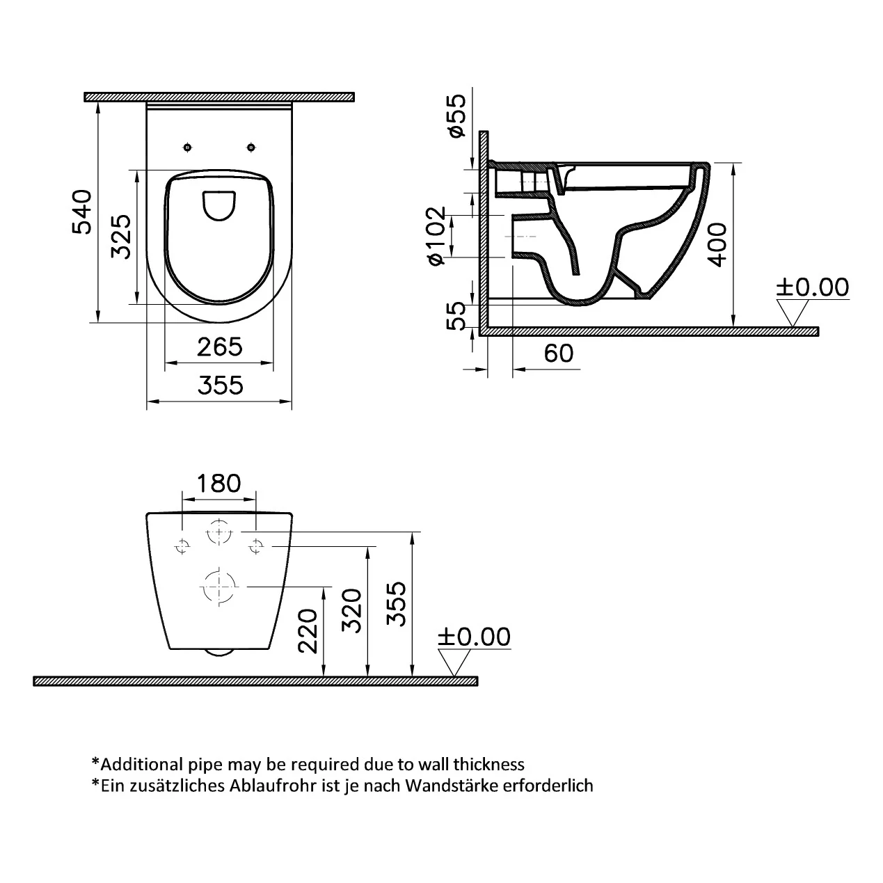 Steinkamp Living 2.0 Wand-WC Tiefspüler inkl. WC-Sitz Slim Wrap over mit Absenkautomatik und Quick release Bild 5