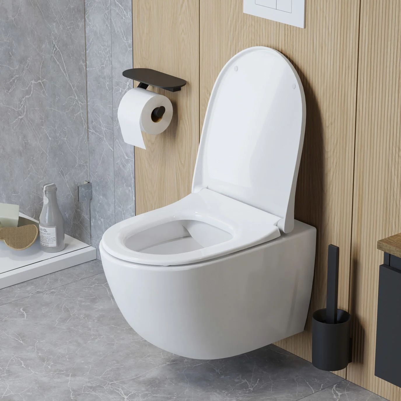 Steinkamp Living 2.0 Wand-WC Tiefspüler inkl. WC-Sitz Slim Wrap over mit Absenkautomatik und Quick release Bild 3